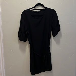Black cotton on tie dress. Worn once, size small